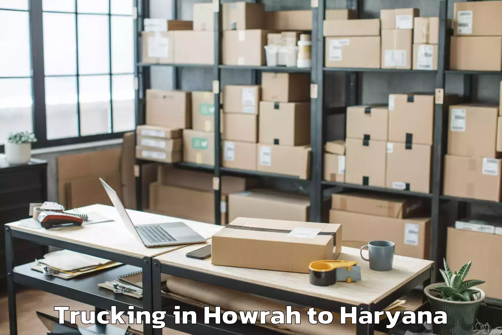 Book Howrah to Pristine Mall Faridabad Trucking Online